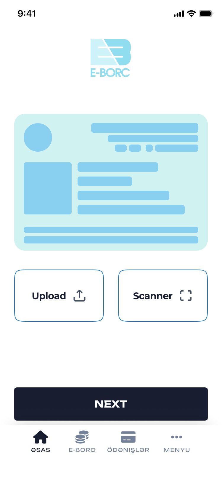 ID card: upload or scan