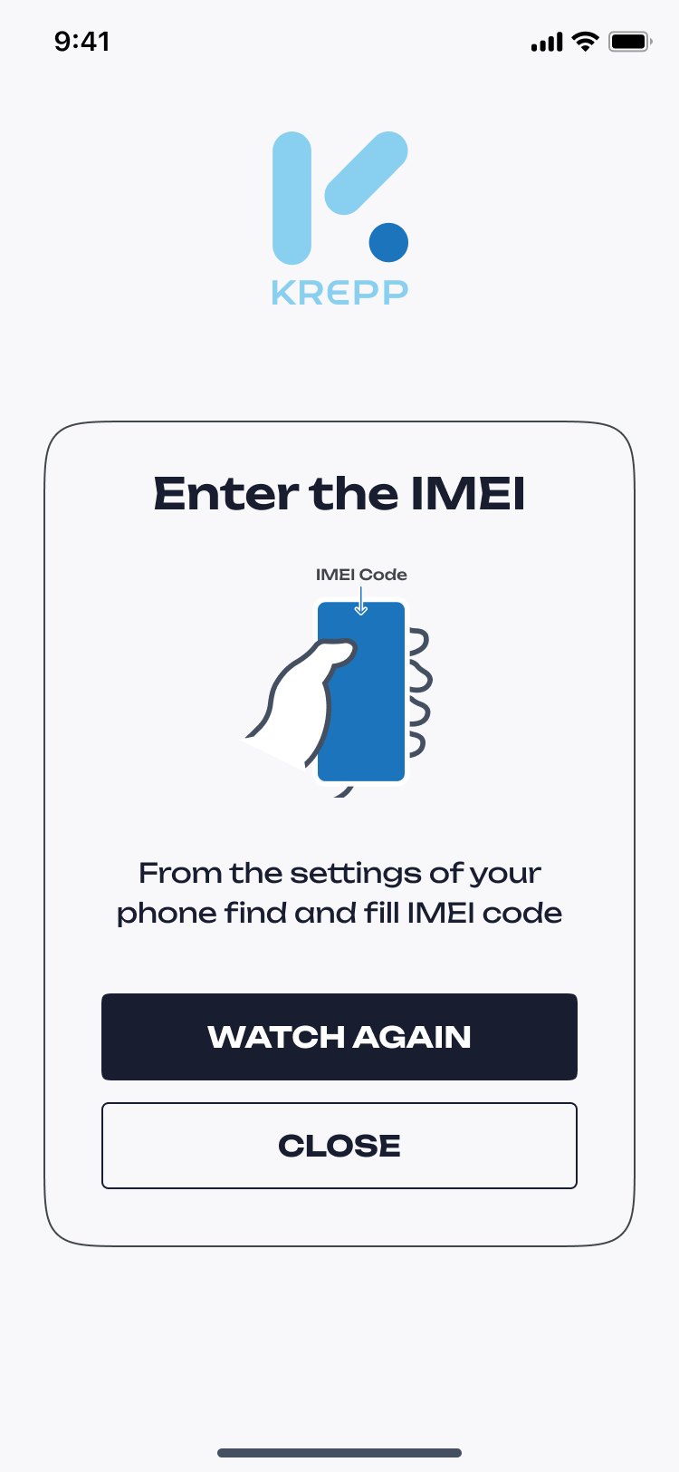 How to find the IMEI, with an illustration