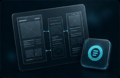 oxu.az wireframes — smart animation stop-frame for prototyping