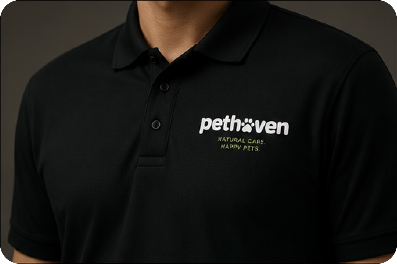Pethoven branded polo shirt