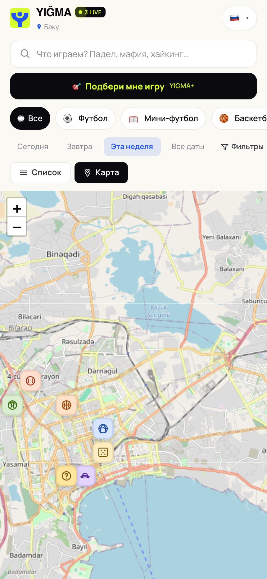 YIGMA map view